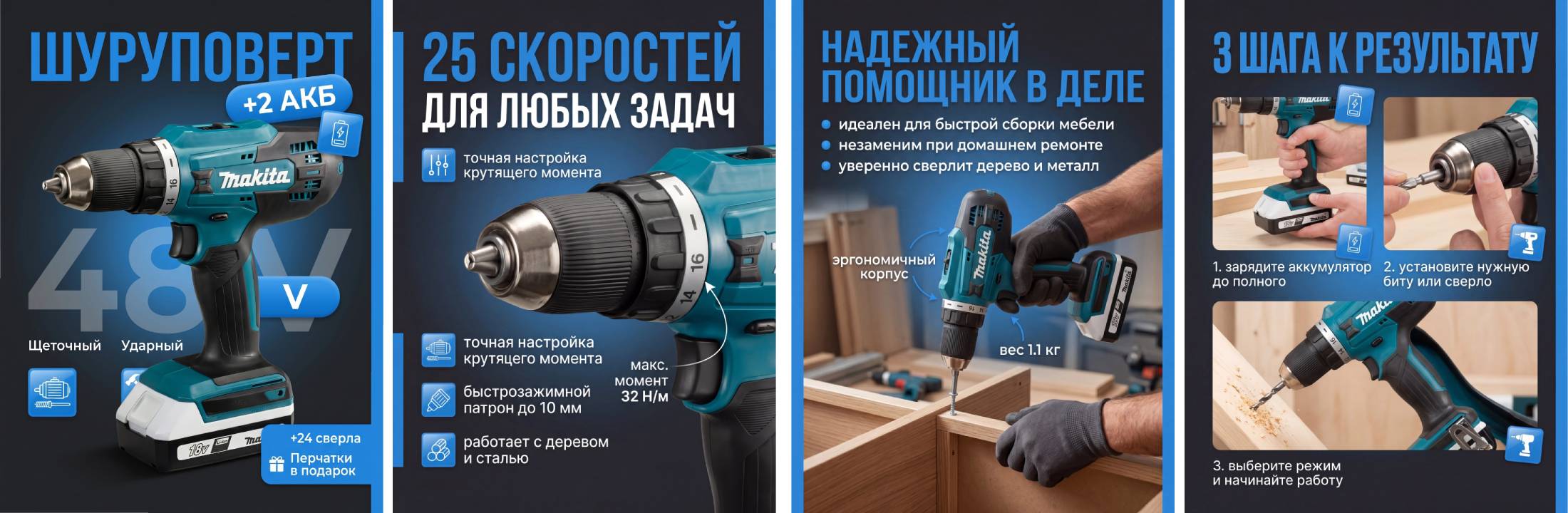 Пример генерации карточек в нейросети